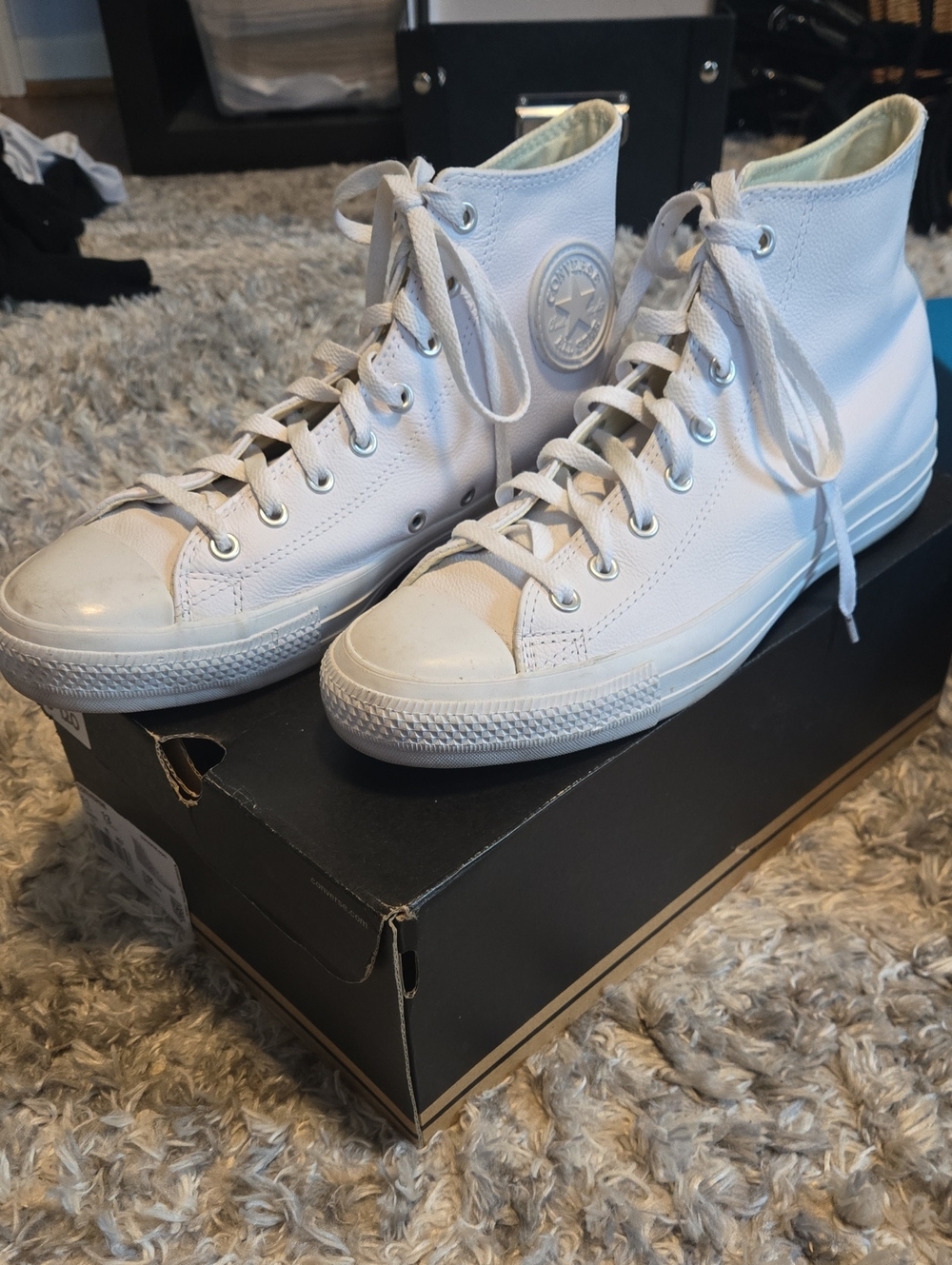 Converse White High-Top Sneakers